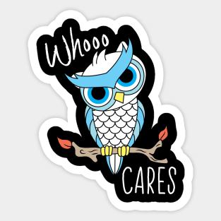 Whoo Cares Snowy Owl Sticker